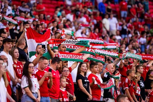 Hungary v Czech Republic, football friendly, Budapest, Hungary Budapest, Hungary. 10th, September 2023. Football fans of Hungary seen on the stands during the football friendly between Hungary and Czech Republic at the Puskas Arena in Budapest. Budapest Hungary  Copyright: xGonzalesxPhoto BalazsxPopalx
