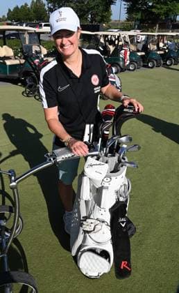 11 09 2023 Gründau Golfpark Gut Hühnerhof Eintracht Frankfurt Golf Open Renate Lingor, ex soccer professional today at the DFB as manager for womens soccer