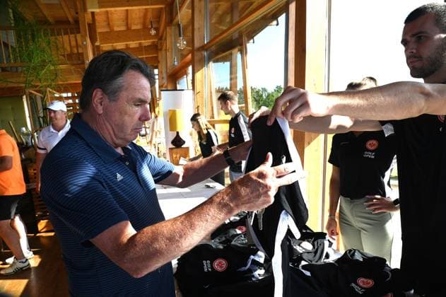 11 09 2023 Gründau Golfpark Gut Hühnerhof Eintracht Frankfurt Golf Open Heribert Bruchhagen Ex Board Eintracht Frankfurt and HSV