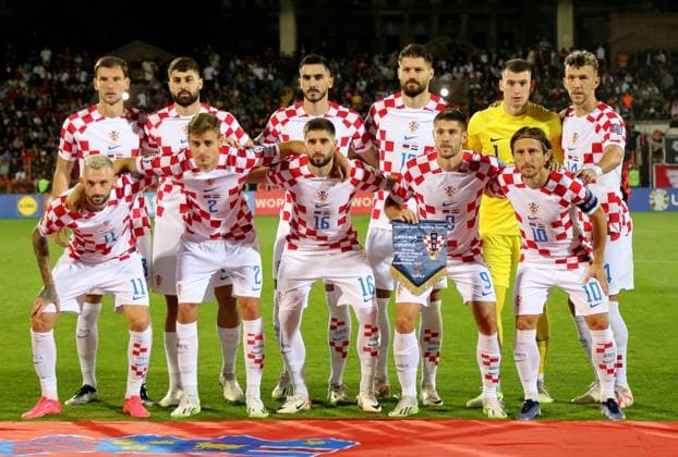 Armenia v Croatia: Group D - UEFA EURO, EM, Europameisterschaft,Fussball 2024 European Qualifiers YEREVAN, ARMENIA - SEPTEMBER 11: Team Croatia pose for a team photo during the UEFA EURO 2024 European qualifier match between Armenia and Croatia at Vazgen Sargsyan Republican Stadium on September 11, 2023 in Yerevan, Armenia. HrachxKhachatryan PIXSELL