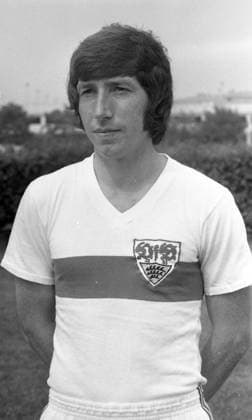 Archivbilder der Woche SPORT KW37 25.07.73 VfB Stuttgart Fototermin Saison 1973 1974 Deutschland, Stuttgart, 25.07.1973, Fussball, Bundesliga, VfB Stuttgart Fototermin Saison 1973 1974: Willi Entenmann. *** 25 07 73 VfB Stuttgart photo session season 1973 1974 Germany, Stuttgart, 25 07 1973, football, Bundesliga, VfB Stuttgart photo session season 1973 1974 Willi Entenmann