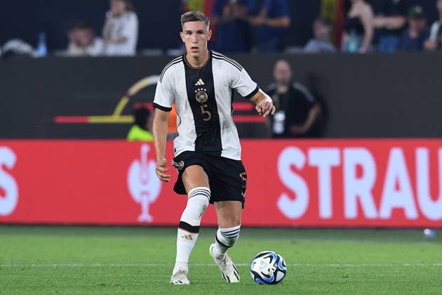 Soccer international match Germany Japan on 09 09 2023 at Volkswagen Arena in Wolfsburg Nico Schlotterbeck Germany DFB regulations prohibit any use of photographs as image sequences and or quasi video xRx