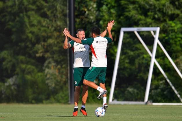 RECORD DATE NOT STATED Seleccion Mexicana 2023 Mexico team Training Session Hector Herrera during the Mexican national team, Nationalteam (Mexico) Training prior to the International Friendly, LÃ¤nderspiel, Nationalmannschaft match against the Uzbekistan National Team, at Childrens Healthcare of Atlanta Training Ground, on September 11, 2023. <br><br> Hector Herrera durante el Entrenamiento de la Seleccion de Mexico (Seleccion Mexicana) previo al partido amistoso internacional contra la Seleccion de Uzbekistan, en el Campo de Entrenamiento de Atencion Medica infantil de Atlanta, el 11 de septiembre de 2023. ATLANTA GEORGIA ESTADOS UNIDOS  Copyright: xAdrianxMaciasx 20230911174539_SMN_23_MEX_TRAI_HERRERA45