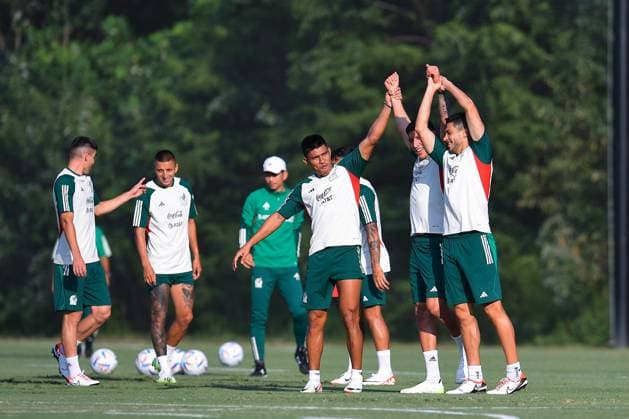 RECORD DATE NOT STATED Seleccion Mexicana 2023 Mexico team Training Session Jesus Gallardo Edson Alvarez Raul Jimenez during the Mexican national team, Nationalteam (Mexico) Training prior to the International Friendly, LÃ¤nderspiel, Nationalmannschaft match against the Uzbekistan National Team, at Childrens Healthcare of Atlanta Training Ground, on September 11, 2023. <br><br> Jesus Gallardo Edson Alvarez, Raul Jimenez durante el Entrenamiento de la Seleccion de Mexico (Seleccion Mexicana) previo al partido amistoso internacional contra la Seleccion de Uzbekistan, en el Campo de Entrenamiento de Atencion Medica infantil de Atlanta, el 11 de septiembre de 2023. ATLANTA GEORGIA ESTADOS UNIDOS  Copyright: xAdrianxMaciasx 20230911180922_SMN_23_MEX_TRAI_JIMENEZ78