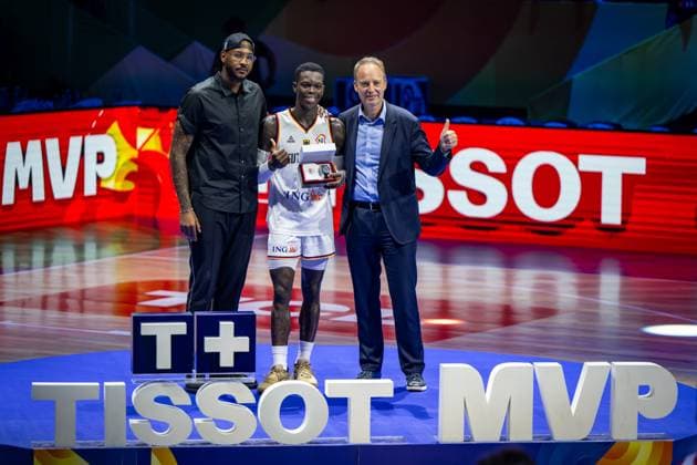 Basketball Manila Pasay 10 09 2023 FIBA Basketball World Cup 2023 World Cup Men Final Germany GER Serbia SRB MVP of the tournament Dennis Schröder Schroeder Germany, No 17 Schröder Schroder