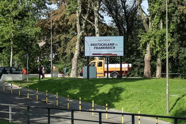 Sports, football, national team season 2023 2024 friendly international match Germany France 12 09 2023, SIGNAL IDUNA PARK Dortmund The stadium before the match with banners in DFB branding for match day Dortmund Signal Iduna Park Nordrhein Westfahlen Germany