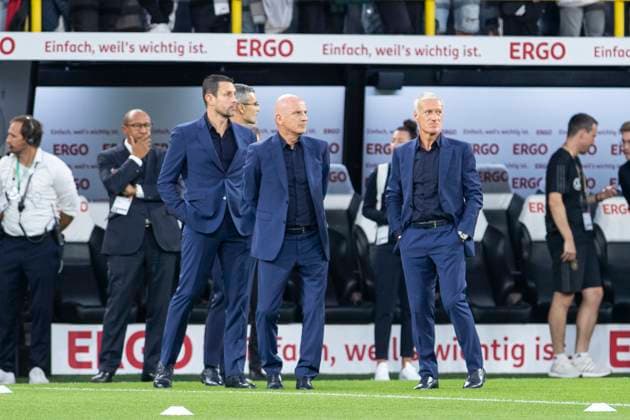 Friendly match Germany France 12 09 2023 Didier Deschamps France, head coach before the match during the pitch inspection, friendly match, Germany France, 12 09 2023, Signal Iduna Park, Dortmund. Copyright: xBEAUTIFULxSPORTS Meuselx