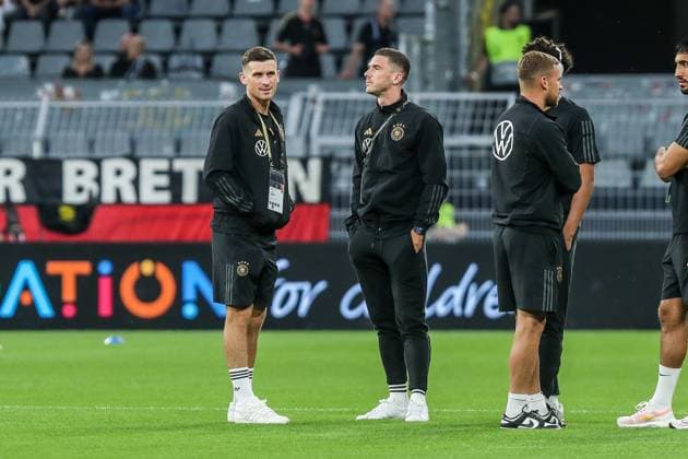 Sports, football, national team season 2023 2024 friendly international match Germany France 12 09 2023, SIGNAL IDUNA PARK Dortmund Pascal Gross Germany, 24 Robin Gosens Germany, 20 Dortmund Signal Iduna Park Nordrhein Westfahlen Germany