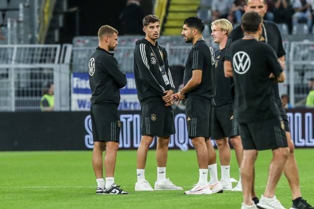 Sports, football, national team season 2023 2024 friendly international match Germany France 12 09 2023, SIGNAL IDUNA PARK Dortmund Joshua Kimmich Germany, 6 Kai Havertz Germany, 7 Emre Can Germany, 23 Julian Brandt Germany, 17 Dortmund Signal Iduna Park Nordrhein Westfahlen Germany
