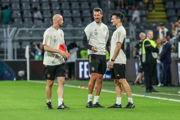 Sports, football, national team season 2023 2024 friendly international match Germany France 12 09 2023, SIGNAL IDUNA PARK Dortmund Sandro Wagner Co coach, interim Germany Dortmund Signal Iduna Park Nordrhein Westfahlen Germany