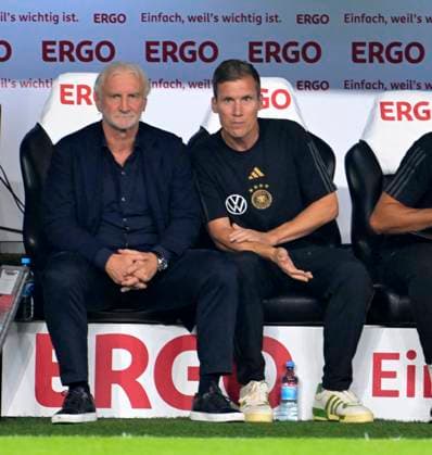 12 09 2023, football national teams friendlies 2023, international match, Germany France, at Signal Iduna Park stadium Dortmund, f l interim national coach Rudi Völler Germany , co coach Hannes Wolf Germany