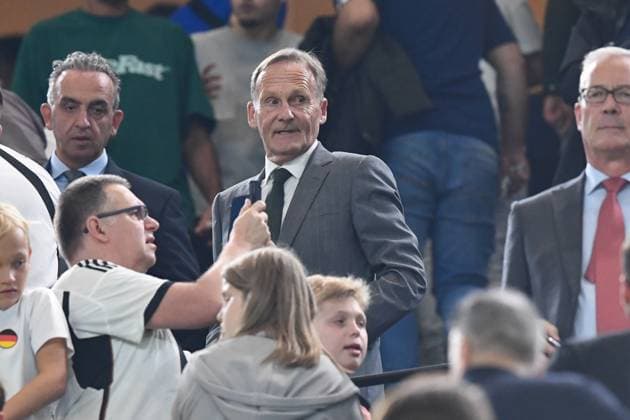 Football, men, 2023 2024 season, international match in Dortmund, Germany France, v l Hans Joachim Watzke, 12 09 2023, Copyright: xSebastianxRäppold MatthiasxKochx
