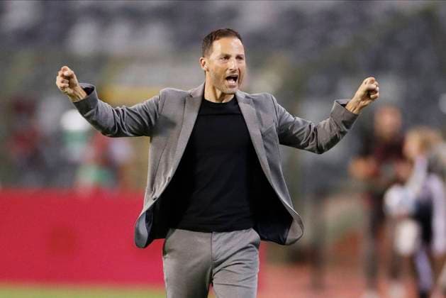 Sport Themen der Woche KW37 Sport Bilder des Tages Belgium v Estonia European Qualifiers EURO 2024 BRUSSELS, BELGIUM - SEPTEMBER 12 : Tedesco Domenico head coach of Belgian Team celebrates during the European Qualifiers EURO 2024 qualification group F match between Belgium and Estonia on September 12, 2023 in Brussels, Belgium, 12 09 2023 Brussels Belgium  Copyright: xJbox