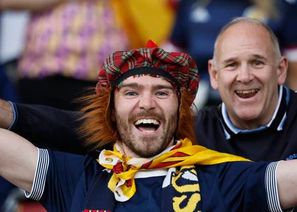 Scotland v England 150th Anniversary Heritage Match A Scotland supporter during the 150th Anniversary Heritage Match match between Scotland and England at Hampden Park, Glasgow Copyright: xFredxPalmerx FIL-18948-0127 UK Newspapers OUT