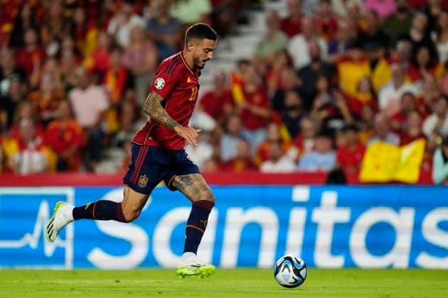 Spain v Cyprus: Group A - UEFA EURO, EM, Europameisterschaft,Fussball 2024 European Qualifiers Joselu centre-forward of Spain and Real Madrid during the UEFA EURO 2024 European qualifier match between Spain and Cyprus at Estadio Nuevo Los Carmenes on September 12, 2023 in Granada, Spain. Granada Spain  Copyright: xJosexBretonx originalFilename:breton-spainvcy230912_npY0d.jpg