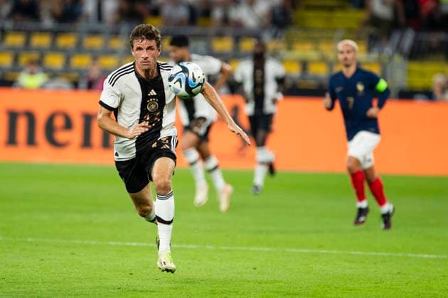 Friendly match Germany France 12 09 2023 Thomas Mueller Germany, 13 , Friendly match, Germany France, 12 09 2023, Signal Iduna Park, Dortmund Copyright: xBEAUTIFULxSPORTS Meuselx