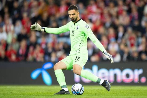 Norway v Georgia, UEFA EURO, EM, Europameisterschaft,Fussball 2024 Qualification, Oslo, Norway Oslo, Norway. 12th, September 2023. Goalkeeper Giorgi Mamardashvili (12) of Georgia seen during the UEFA Euro 2024 qualification match between Norway and Georgia at Ullevaal Stadion in Oslo. Oslo Norway  Copyright: xGonzalesxPhoto Jan-ErikxEriksenx