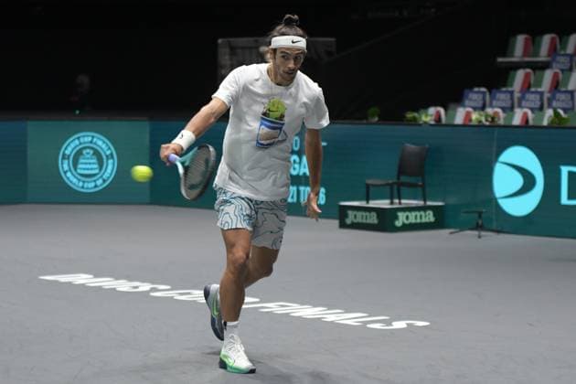 Cosenza-Ascoli Davis Cup 2023 Unipol Arena 13 Settembre Italia vs Canada Nella foto: Lorenzo Musetti Bologna Italy Copyright: xAndreaxRositox DSC_7650