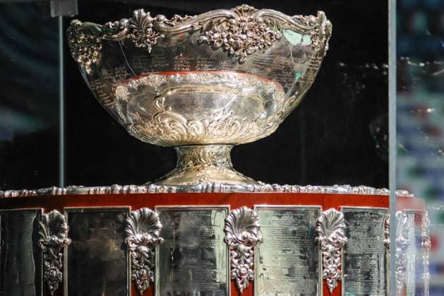The Cup on stage at Davis Cup 2023 Group A match between at the Unipol Arena in Bologna on 12 09 23  Copyright: xFabioxPatamia IPAxSportx xipa-agx xx 0 IPA_IPA40264506