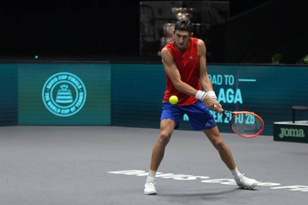 Cosenza-Ascoli Davis Cup 2023 Unipol Arena 13 Settembre Italia vs Canada Nella foto: Matteo Arnaldi Bologna Italy Copyright: xAndreaxRositox DSC_7898