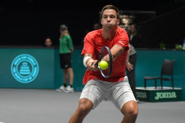 Cosenza-Ascoli Davis Cup 2023 Unipol Arena 13 Settembre Italia vs Canada Nella foto: Alexis Galarneaur Bologna Italy Copyright: xAndreaxRositox DSC_8948
