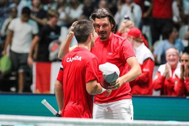 Gabriel Diallo team Canada Davis Cup during 2023 Davis Cup - Canada vs Italy, International Tennis match in Bologna, Italy, September 13 2023  Copyright: xRobertaxCorradin IPAxSportx xipax xx 0 IPA_IPA40272996
