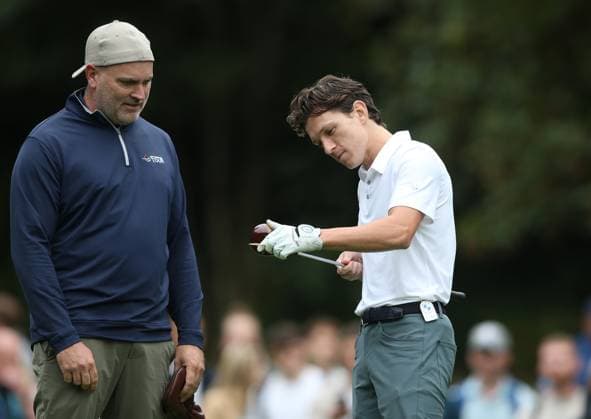 BMW PGA, Golf Herren Championship, Pro Am, DP World Tour, European Tour, Wentworth Golf Club, Surrey, UK. - 13th September 2023. Actor Tom Holland. - BMW PGA Championship, Pro Am, DP World Tour, European Tour, Wentworth Golf Club, Surrey, UK. - 13th September 2023. Surrey Wentworth Golf Course United Kingdom Copyright: xDanxWeirx CP_BMW_PGA_Championship_ProAm_23