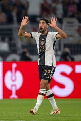 12 09 2023, football national teams friendlies 2023, international match, Germany France, at Signal Iduna Park stadium Dortmund, Emre Can Germany in rage