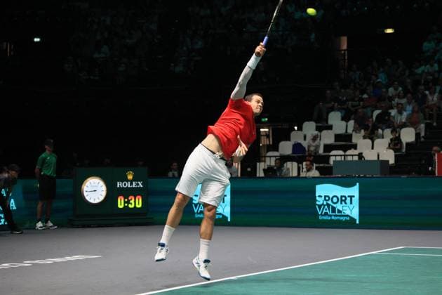 International Tennis match - 2023 Davis Cup - Canada vs Italy Davis Cup Finals - Canada vs Italia - double match Alexis Galarneau and Vasek Pospisil (CAN) vs Simone Bolelli and Matteo Arnaldi (ITA) - Bologna, Italy, September 13, 2023 - ph: c.b. Bologna Italy  Copyright: xIPAxSport ABACAx BRIPASport20230913_479 IPAxSport ABACAx BRIPASport20230913_479