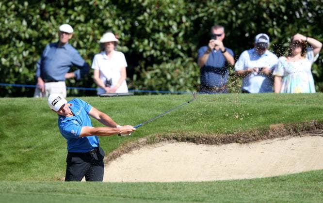 BMW PGA, Golf Herren Championship, Round 1, DP World Tour, European Tour, Wentworth Golf Club, Surrey, UK. - 14th September 2023. Victor Hovland of Norway and Team Europe. - BMW PGA Championship, Round 1, DP World Tour, European Tour, Wentworth Golf Club, Surrey, UK. - 14th September 2023. Surrey Wentworth Golf Course United Kingdom Copyright: xDanxWeirx CP_BMW_PGA_Championship_Round_1_12