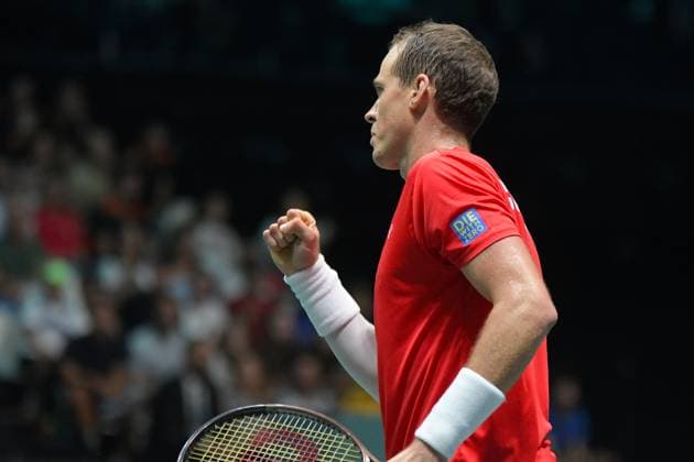 Canada vs Svezia Davis Cup 2023 Unipol Arena 14 Settembre Canada vs Svezia Nella foto: Vasek Pospisil Bologna Italy Copyright: xAndreaxRositox DSC_1449