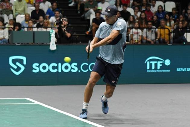 Canada vs Svezia Davis Cup 2023 Unipol Arena 14 Settembre Canada vs Svezia Nella foto: Leo Borg Bologna Italy Copyright: xAndreaxRositox DSC_1721