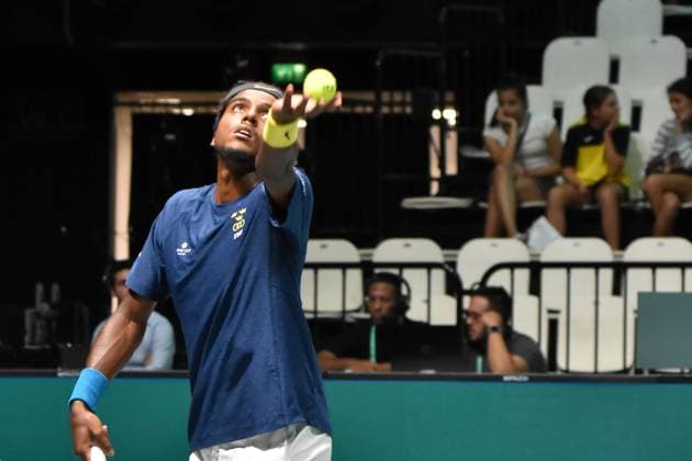 Canada vs Svezia Davis Cup 2023 Unipol Arena 14 Settembre Canada vs Svezia Nella foto: Elias Ymer Bologna Italy Copyright: xAndreaxRositox DSC_8335