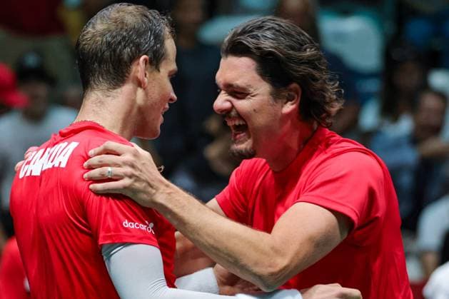 Frank Dancevic celebrates after winning the match by Vasek Pospisil (CAN)  Copyright: xFabioxPatamia IPAxSportx xipa-agx xx 0 IPA_IPA40296166