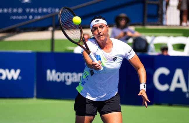 September 13, 2023: Ons Jabeur of Tunisia in action during the second round of the 2023 Cymbiotika San Diego Open WTA, Tennis Damen 500 tennis tournament against Anastasia Potapova of Russia - ZUMAa181 20230913_zaa_a181_162 Copyright: xRobxPrangex