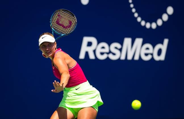 September 13, 2023: Anastasia Potapova of Russia in action during the second round of the 2023 Cymbiotika San Diego Open WTA, Tennis Damen 500 tennis tournament against Ons Jabeur of Tunisia - ZUMAa181 20230913_zaa_a181_169 Copyright: xRobxPrangex
