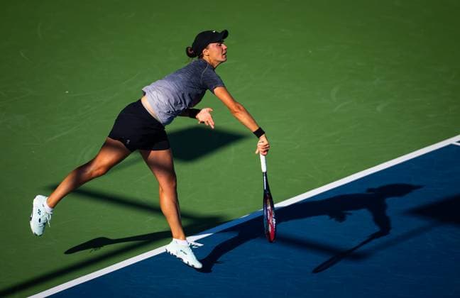 September 13, 2023: Anhelina Kalinina of Ukraine in action during the second round of the 2023 Cymbiotika San Diego Open WTA, Tennis Damen 500 tennis tournament against Barbora Krejcikova of the Czech Republic - ZUMAa181 20230913_zaa_a181_166 Copyright: xRobxPrangex
