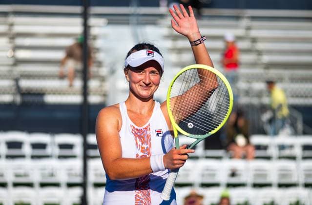 September 13, 2023: Barbora Krejcikova of the Czech Republic in action during the second round of the 2023 Cymbiotika San Diego Open WTA, Tennis Damen 500 tennis tournament against Anhelina Kalinina of Ukraine - ZUMAa181 20230913_zaa_a181_174 Copyright: xRobxPrangex