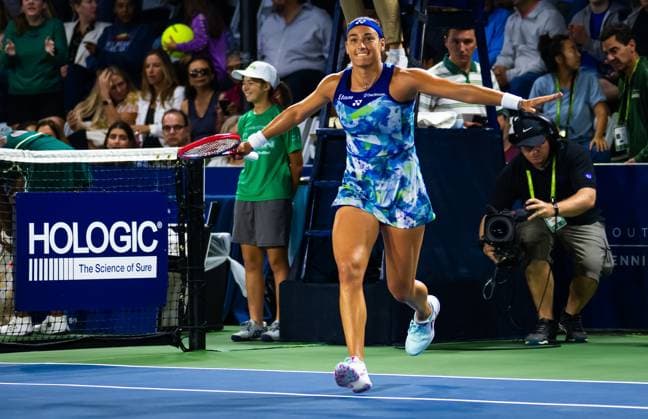 September 13, 2023: Caroline Garcia of France in action during the second round of the 2023 Cymbiotika San Diego Open WTA, Tennis Damen 500 tennis tournament against Sloane Stephens of the United States - ZUMAa181 20230913_zaa_a181_186 Copyright: xRobxPrangex