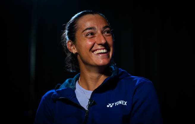 September 13, 2023: Caroline Garcia of France talks to the media after the second round of the 2023 Cymbiotika San Diego Open WTA, Tennis Damen 500 tennis tournament - ZUMAa181 20230913_zaa_a181_187 Copyright: xRobxPrangex