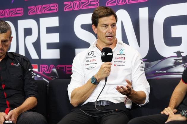 press conference, PK, Pressekonferenz WOLFF Susie, Managing Director of the F1 Academy, portrait during the 2023 Formula 1 Singapore Airlines Singapore Grand Prix, 15th round of the 2023 Formula One World Championship, WM, Weltmeisterschaft from September 15 to 17, 2023 on the Marina Bay Street Circuit, in Singapore - F1 - SINGAPORE GRAND PRIX 2023 DPPI Panoramic  00123034_AV3_5779