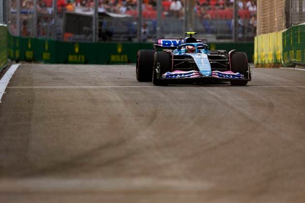 15th September 2023; Marina Bay Street Circuit, Singapore; 2023 Formula 1 Singapore Airlines Singapore Grand Prix; Free Practice Day; Number 10 Alpine driver Pierre Gasly during practice 1  ActionPlus12553427 StephenxBlackberry