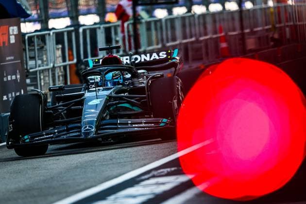 63 George Russell GBR, Mercedes AMG Petronas F1 Team , F1 Grand Prix of Singapore at Marina Bay Street Circuit on September 15, 2023 in Singapore, Singapore Photo by HOCH ZWEI Singapore Singapore