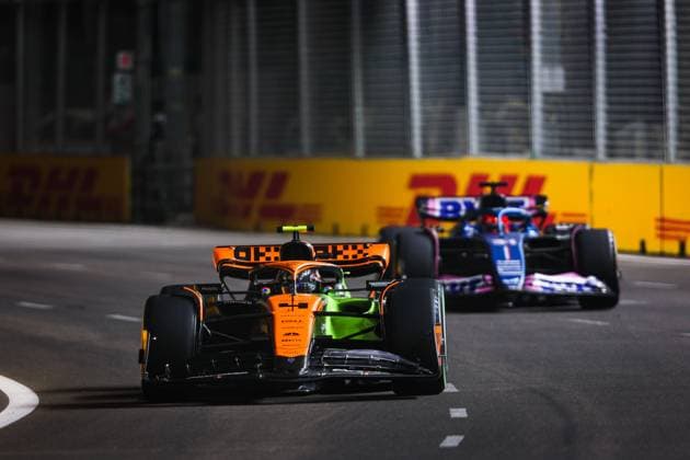4 Lando Norris GBR, McLaren F1 Team , F1 Grand Prix of Singapore at Marina Bay Street Circuit on September 15, 2023 in Singapore, Singapore Photo by HOCH ZWEI Singapore Singapore