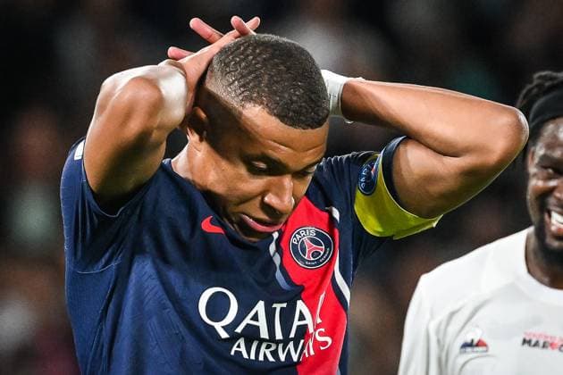 September 15, 2023, Paris, France, France: Kylian MBAPPE of PSG looks dejected during the Ligue 1 match between Paris Saint-Germain (PSG) and OGC Nice at Parc des Princes Stadium on September 15, 2023 in Paris, France. Paris France - ZUMAm308 20230915_zsp_m308_010 Copyright: xMatthieuxMirvillex