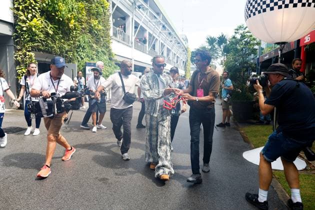 44 Lewis Hamilton GBR, Mercedes AMG Petronas F1 Team , F1 Grand Prix of Singapore at Marina Bay Street Circuit on September 16, 2023 in Singapore, Singapore Photo by HOCH ZWEI Singapore Singapore