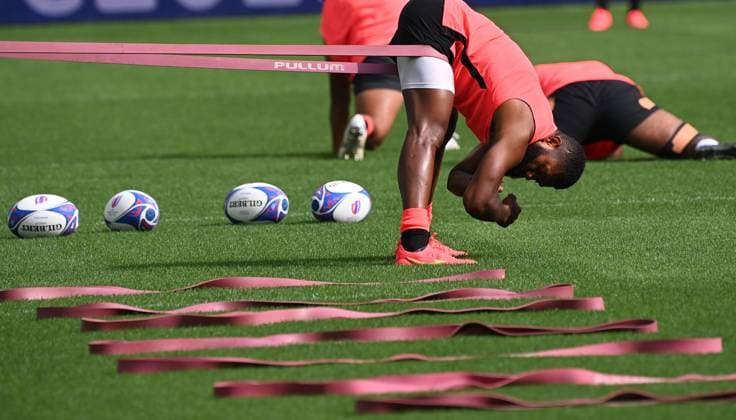 Sport Themen der Woche KW37 Sport Bilder des Tages Fidji Coupe du monde de rugby LES FIDJI S ENTRAINENT PHOTOPQR LE PROGRES Philippe VACHER - Saint-Étienne 16 09 2023 - Fidji Coupe du monde de rugby -Albert Tuisue. Entrainement des joueurs des iles Fidji avant la rencontre Australie Fidji demain au stade G Guichard. Coupe du monde de rugby 2023 au stade G Guichard à Saint Etienne. - Lyon sept 16th 2023. Rugby World Cup in France Fidji team training in Lyon Saint-Étienne Loire Rhône-Alpes France  Copyright: xPHOTOPQR LExPROGRES MAXPPPxPhilippexVACHERx 20230916LPL4244 20230916LPL4244