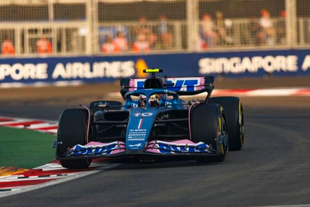 16th September 2023; Marina Bay Street Circuit, Singapore; 2023 Formula 1 Singapore Airlines Singapore Grand Prix; Qualifying Day; Number 10 Alpine driver Pierre Gasly during practice 3 before the qualifying sessions for tomorrows race  ActionPlus12553848 StephenxBlackberry
