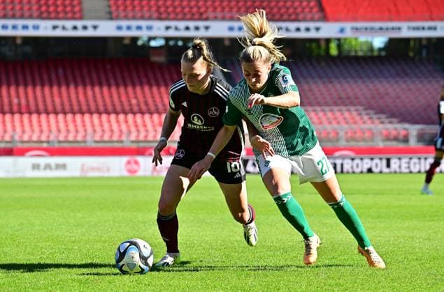 16 09 2023 Football season 2023 2024 1 Women Football Bundesliga 01 Matchday 1 FC Nürnberg FCN Club SV Werder Bremen SVW Sportfoto Zink xwoxzix Franziska Mai 18, 1 FC Nürnberg FCN Nina Lührßen Luehrssen 27, SV Werder Bremen