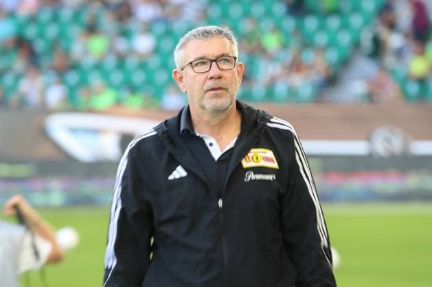 16 09 2023, xgox, football 1 Bundesliga, VfL Wolfsburg 1 FC Union Berlin emspor, v l Urs Fischer Union Berlin, coach DFL DFB REGULATIONS PROHIBIT ANY USE OF PHOTOGRAPHS as IMAGE SEQUENCES and or QUASI VIDEO Wolfsburg